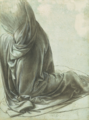 Study for de drapery of the kneeing angel in The Virgin of the Rocks (National Gallery version) - c. 1508